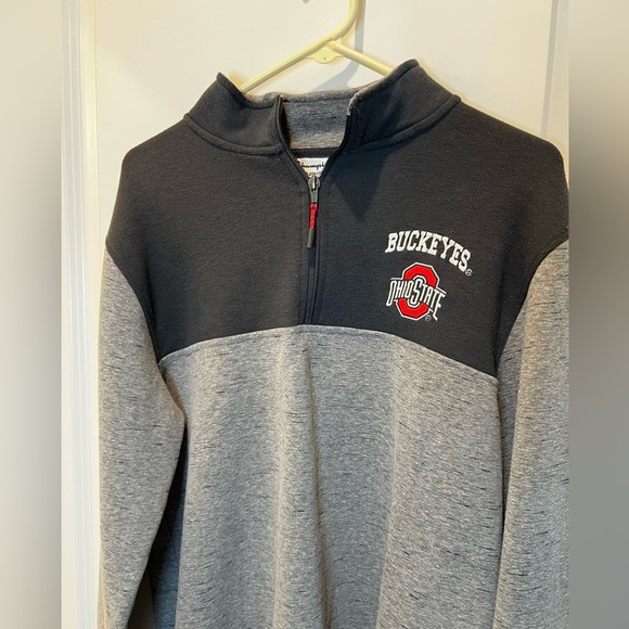 Champion Ohio State Buckeyes 1/4 Zip Pullover Size M | Grey Blue - Picture 8 of 10